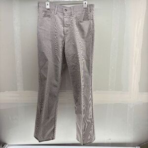 80s Levi's Men's Black and White Houndstooth Pants